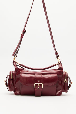 Mica Bag With Buckle Detail Burgundy