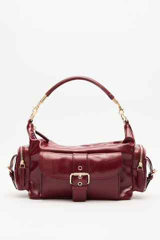 Mica Bag With Buckle Detail Burgundy