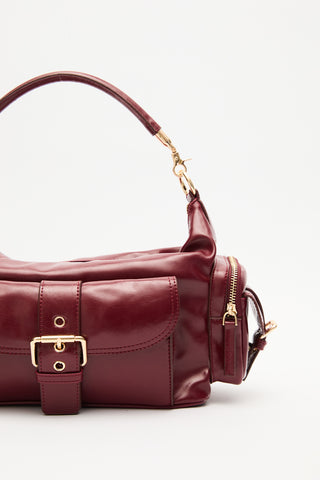 Mica Bag With Buckle Detail Burgundy