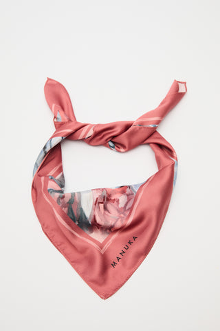 Patterned Satin Scarf Sofia Somon