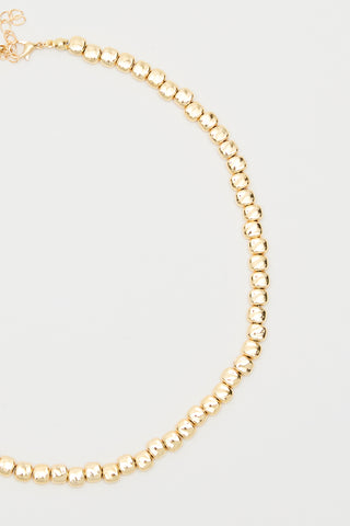 Delicate Beaded Necklace Gold