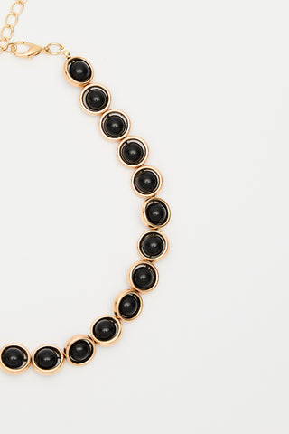 Beaded Detail Necklace Black