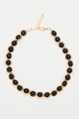 Beaded Detail Necklace Black