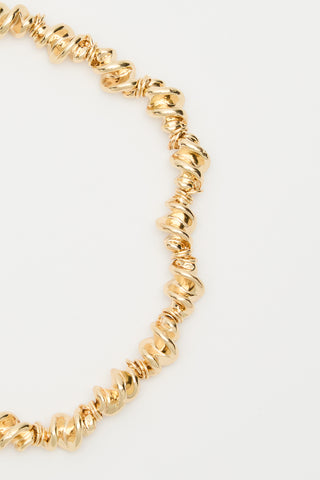 Twisted Chain Necklace Gold