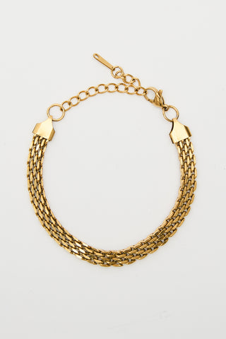 Textured Wicker Bracelet Gold