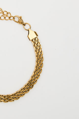 Textured Wicker Bracelet Gold
