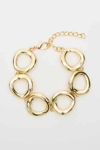 Ring Detail Bracelet Gold
