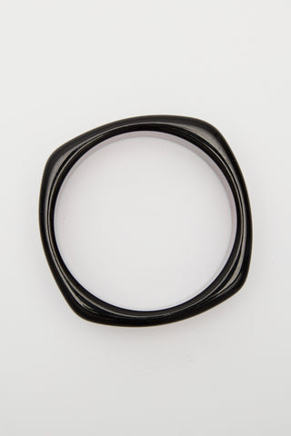 Square Resin Bracelet Burgundy