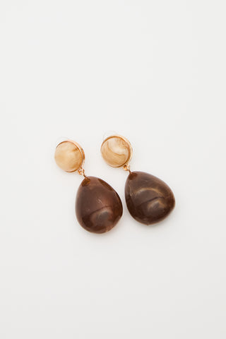 Chandelier Earrings Brown