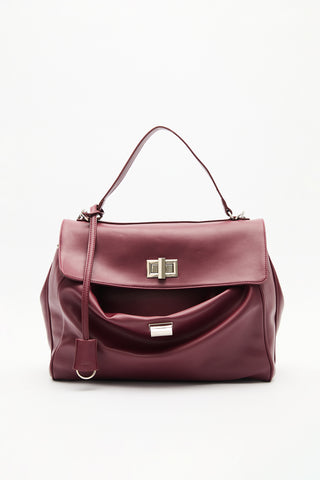 Arte Large Shoulder Bag Burgundy