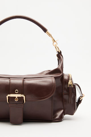 Mica Bag With Buckle Detail Brown