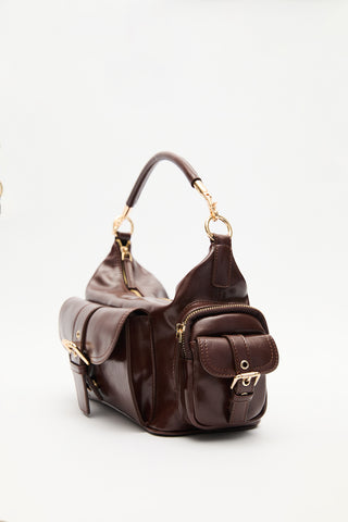 Mica Bag With Buckle Detail Brown