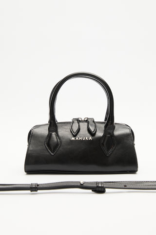 Leather Polo Mini Bag Black