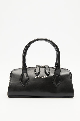 Leather Polo Mini Bag Black