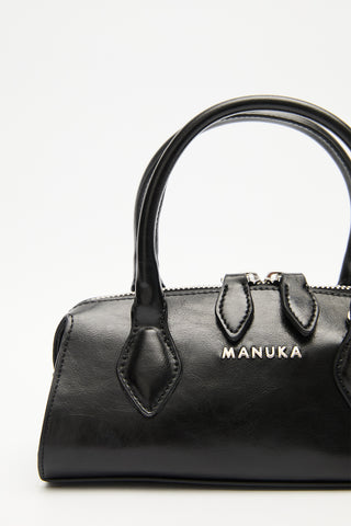 Leather Polo Mini Bag Black