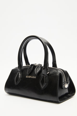 Leather Polo Mini Bag Black