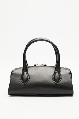 Leather Polo Mini Bag Black