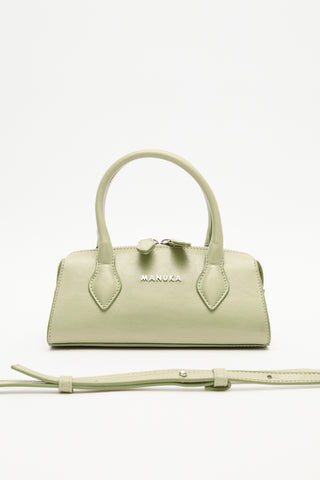 Leather Polo Mini Bag Green