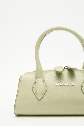 Leather Polo Mini Bag Green