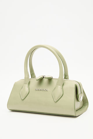 Leather Polo Mini Bag Green