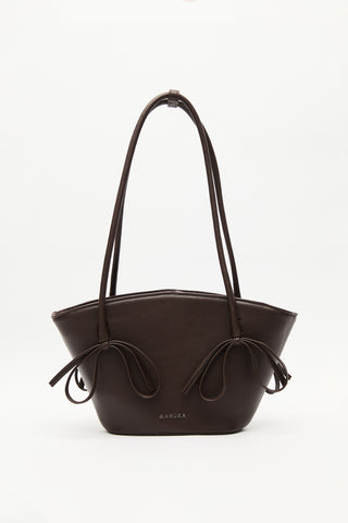 Sandy Bow Bag Dark Brown