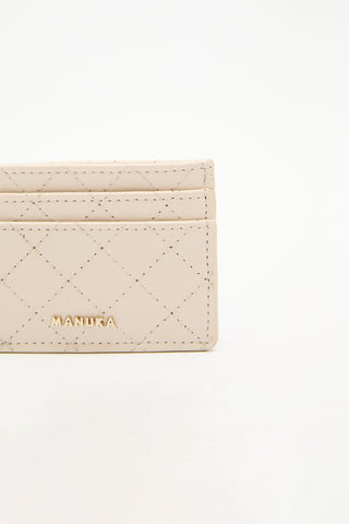 Quilted Wallet With Cardholder Beige