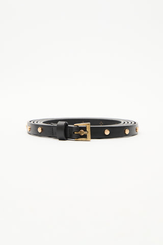 Double-Wrap Studded Belt Black