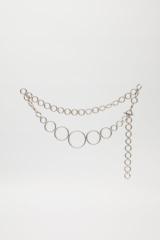 Chain Belt With Ring Detail Silver