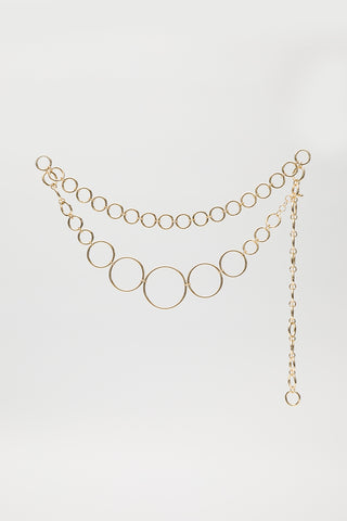Chain Belt With Ring Detail Gold