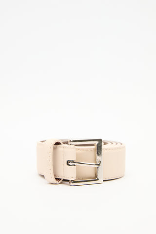 Square Buckle Belt Beige