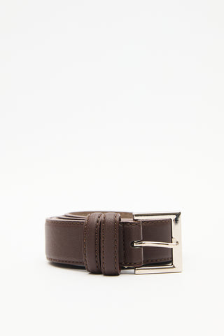 Square Buckle Belt Brown