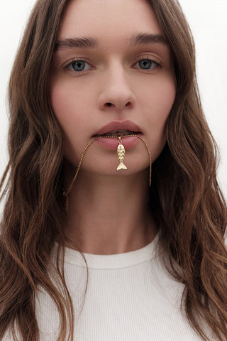 Mini Gold Fish Necklace Standard