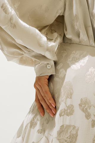 Jacquard Satin Shirt Vanilla