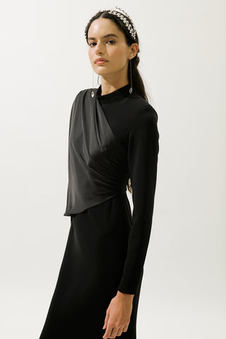 Lana Cape Evening Dress Black