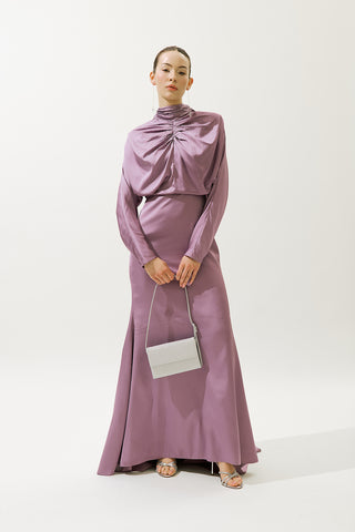 L’Amour Embellished Evening Dress Lilac