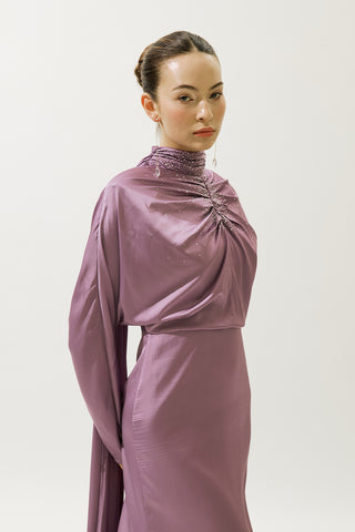 L’Amour Embellished Evening Dress Lilac