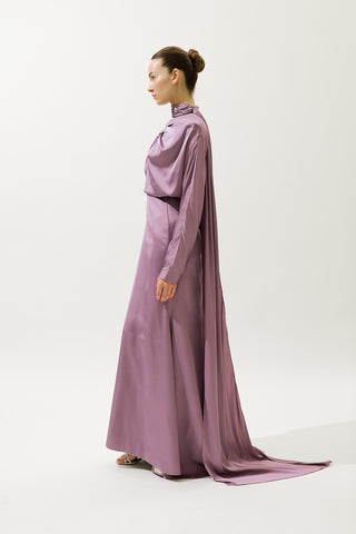 L’Amour Embellished Evening Dress Lilac