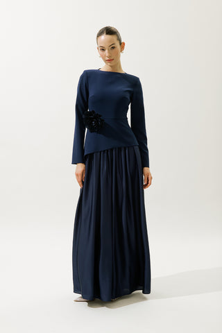 Annita Evening Dress Navy Blue