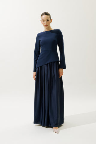 Annita Evening Dress Navy Blue
