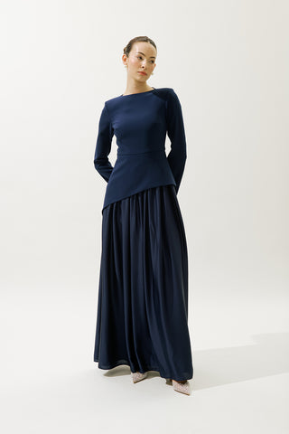 Annita Evening Dress Navy Blue