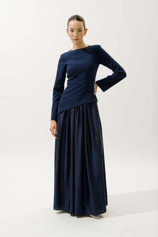 Annita Evening Dress Navy Blue
