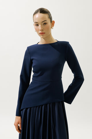 Annita Evening Dress Navy Blue