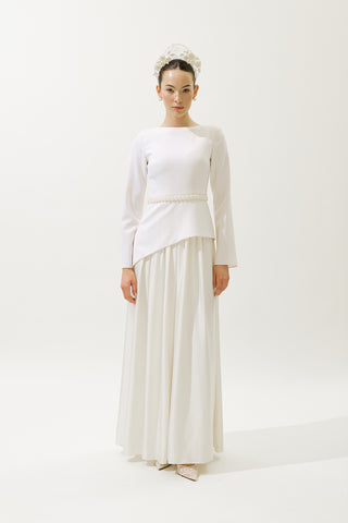 Annita Evening Dress Ecru