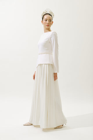 Annita Evening Dress Ecru