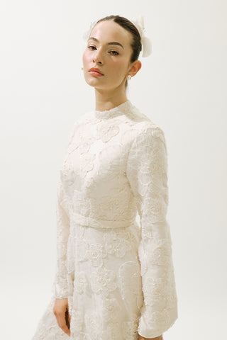 Bridgerton-Inspired Evening Dress Ecru