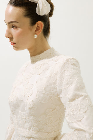 Bridgerton-Inspired Evening Dress Ecru