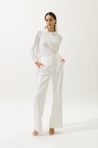 Blouse With Cape Detail Ecru