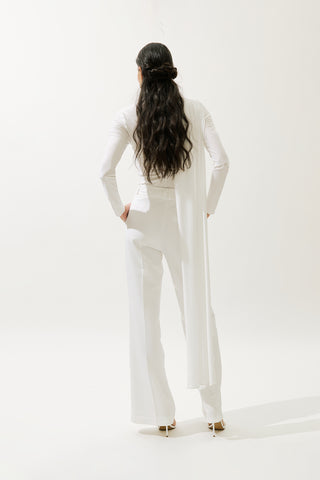 Blouse With Cape Detail Ecru