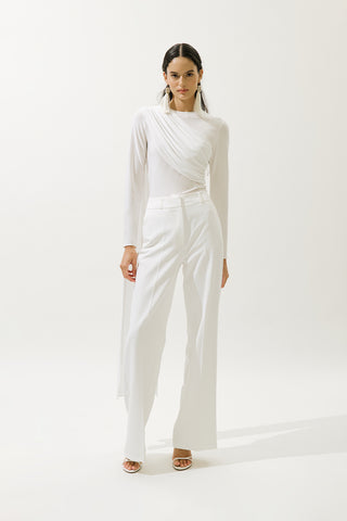 Blouse With Cape Detail Ecru