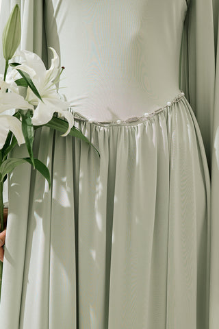 Pearl And Crystal Belt Silver